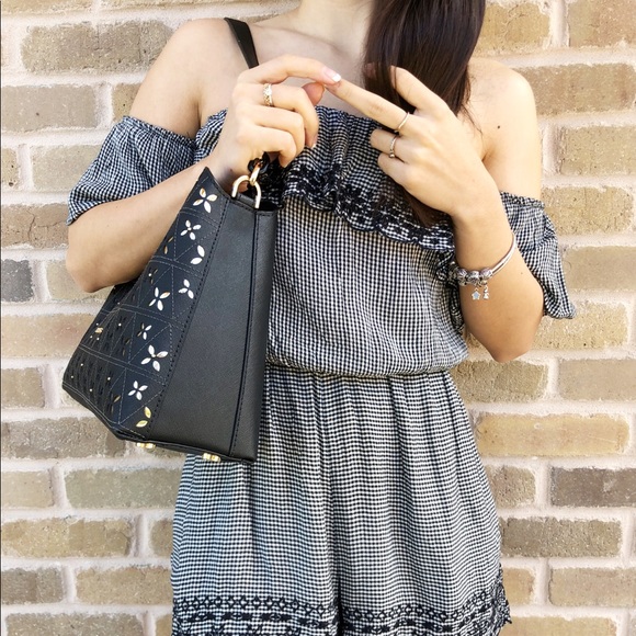 Michael Kors Portia Large Satchel perforated Black - Picture 3 of 8